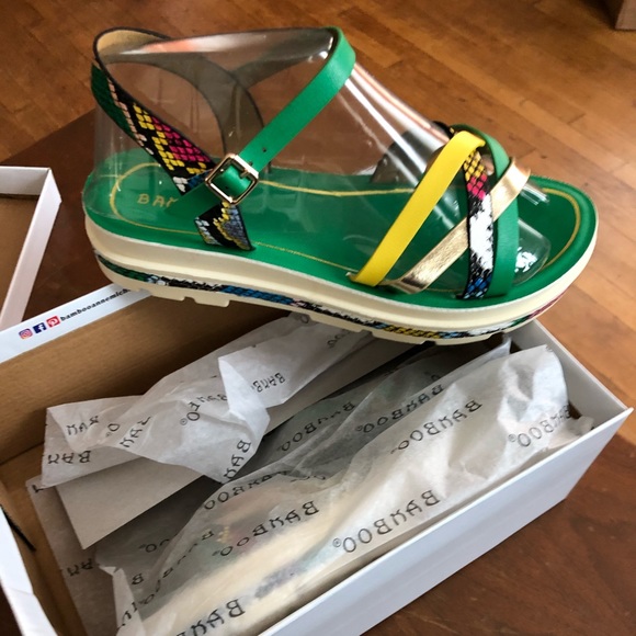 Women’s Safari/Jungle Multi Print Sandal. - Picture 2 of 4